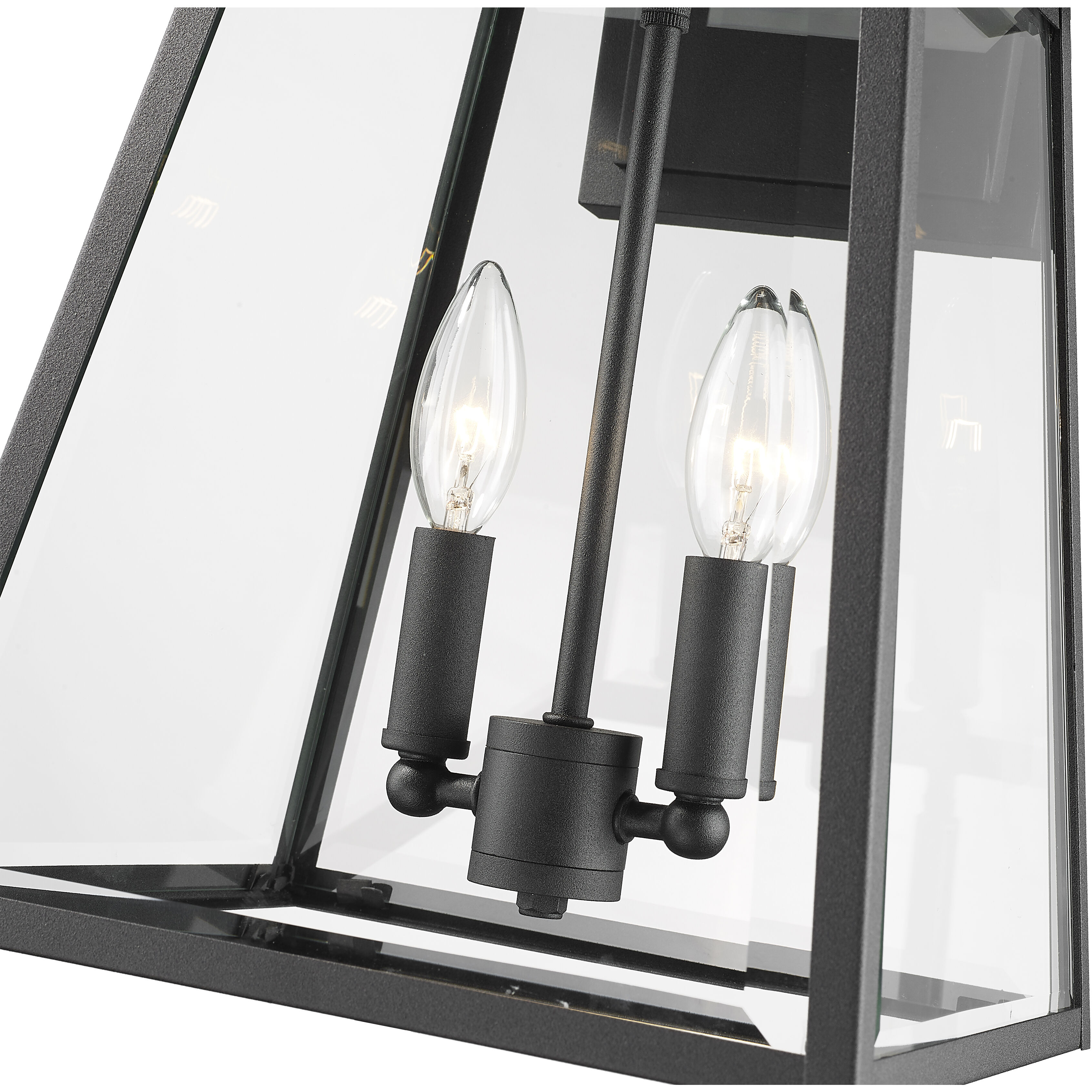 Broughton 2 Light 17.5 inch Black Outdoor Wall Light