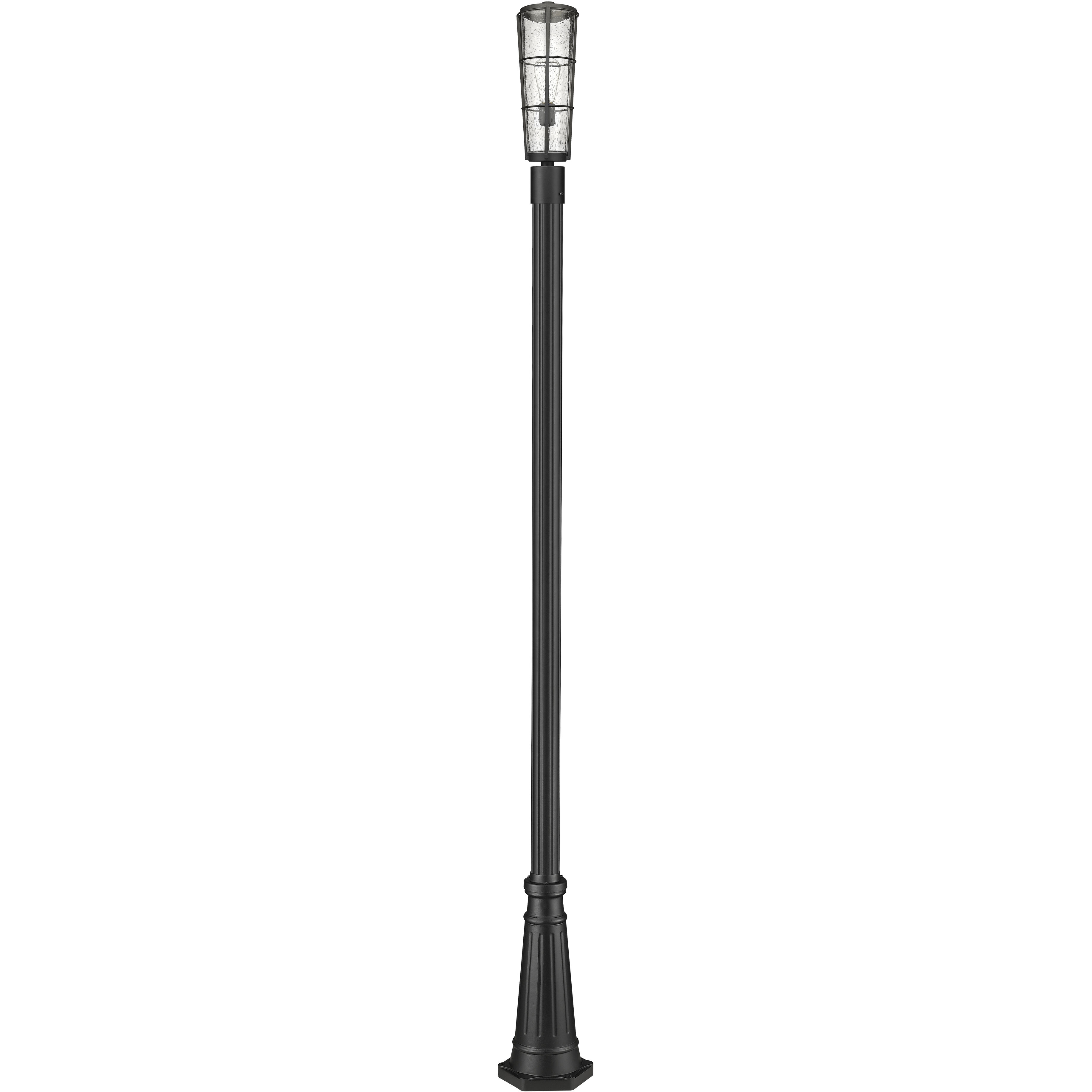Helix 1 Light 113.25 inch Black Outdoor Post Mounted Fixture