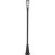 Helix 1 Light 113.25 inch Black Outdoor Post Mounted Fixture