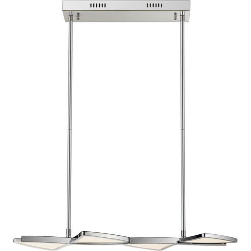 Aeon LED 28 inch Chrome Linear Chandelier Ceiling Light in 6.25