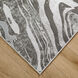 Ayda 90 X 63 inch Black/Grey Rug in 5 x 7