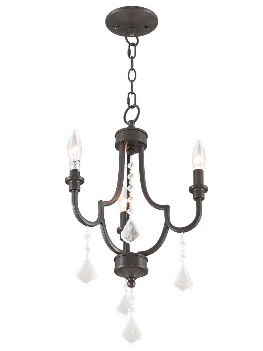 Glendale 3 Light 14 inch English Bronze Mini Chandelier Ceiling Light