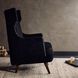 Budelli Noir Nubuck and Dark Walnut Wing Chair