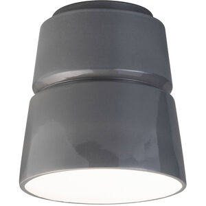 Radiance Collection LED 7.5 inch Gloss Gray Flush-Mount Ceiling Light