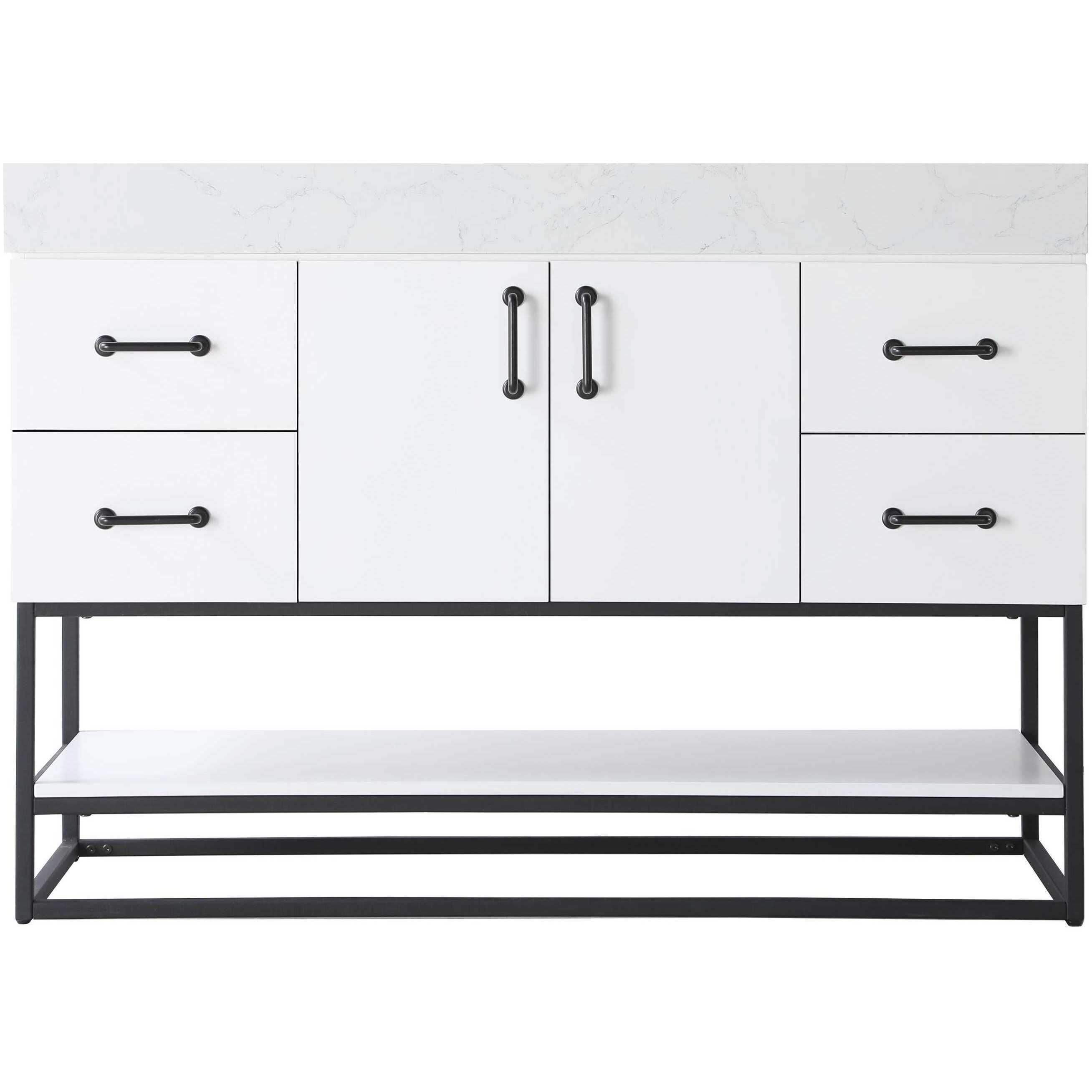 Caroline 48 X 34 inch White Bathroom Vanity Cabinet