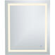 Helios 36 X 30 inch Silver Lighted Wall Mirror