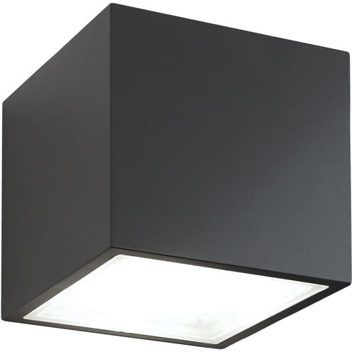 Bloc LED 5.5 inch Black Flush Mount Ceiling Light in 3000K