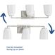 Spenser 3 Light 23.37 inch Brushed Nickel Vanity Light Wall Light