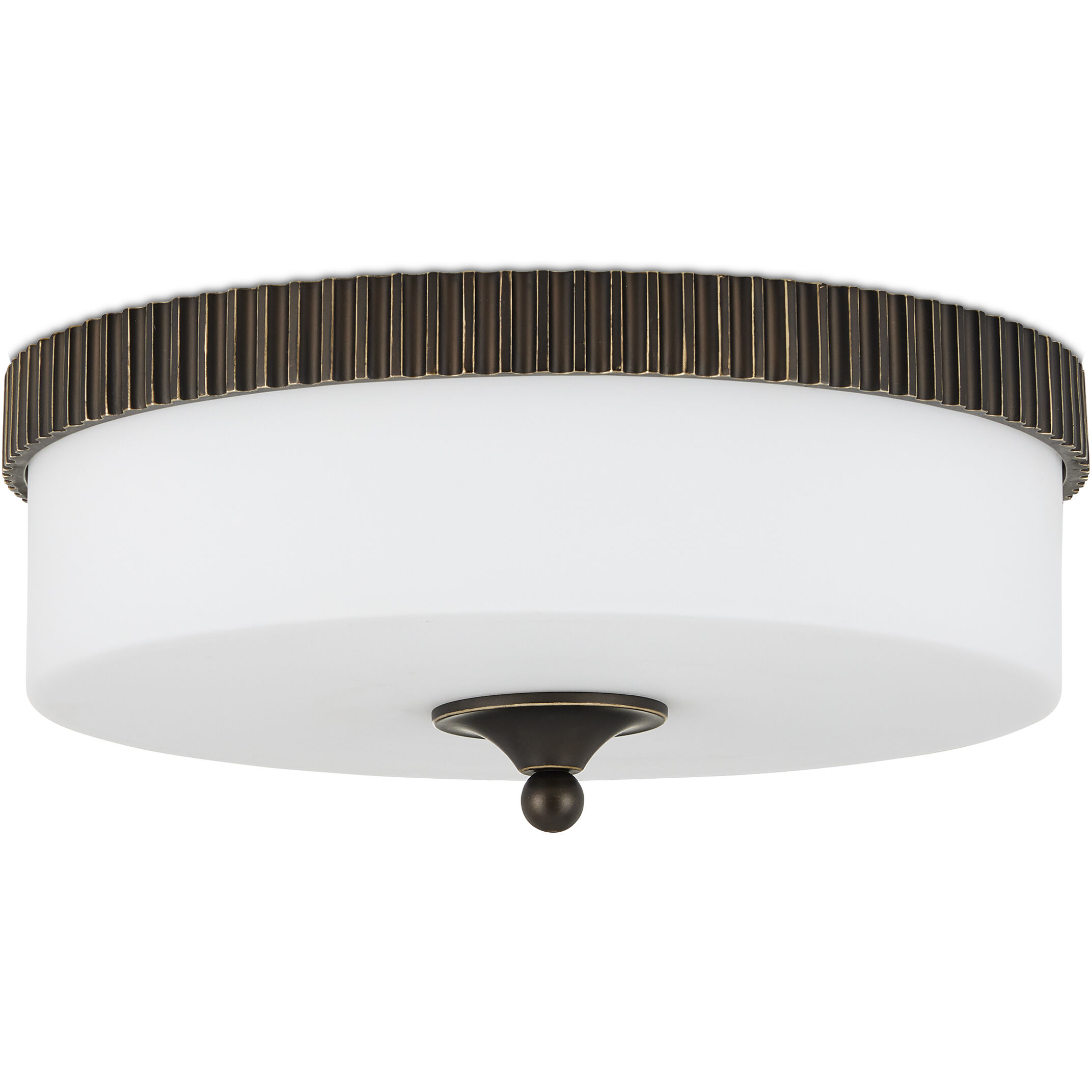 Bryce 1 Light 16.25 inch Oil Rubbed Bronze/White Flush Mount Ceiling Light, Barry Goralnick Collection