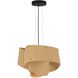 Carlotta 1 Light 16.9 inch Black Pendant Ceiling Light in Ash, WEP Collection
