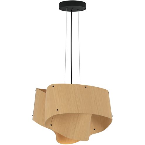 Carlotta 1 Light 16.9 inch Black Pendant Ceiling Light in Ash, WEP Collection