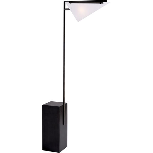Kelly Wearstler Forma 54 inch 40 watt Bronze Floor Lamp Portable Light, Kelly Wearstler, White Glass