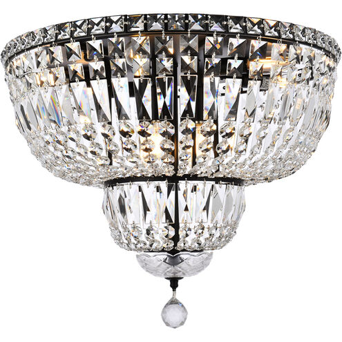 Tranquil 10 Light 20 inch Black and Clear Flush Mount Ceiling Light