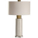 Vaeshon 29 inch 150 watt Bleached Washed Concrete and Brushed Brass Table Lamp Portable Light