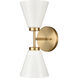 Houghton Vanity Light Wall Light in Brushed Gold