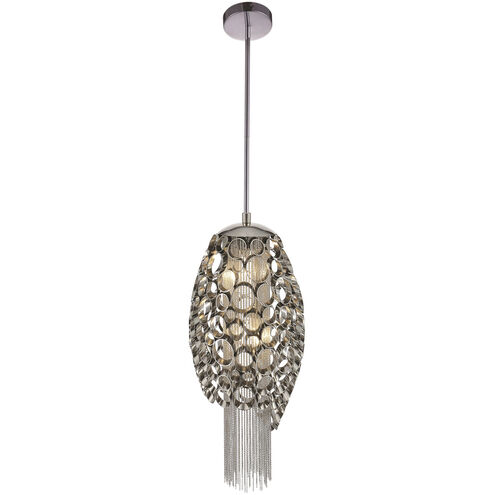 Victoria 2 Light 8 inch Chrome Drum Shade Mini Pendant Ceiling Light