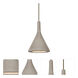 Gala LED Bronze Cord Pendant Ceiling Light in Tan Concrete