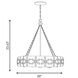 Venice 6 Light 30 inch Metropolis Black and Gold Chandelier Ceiling Light