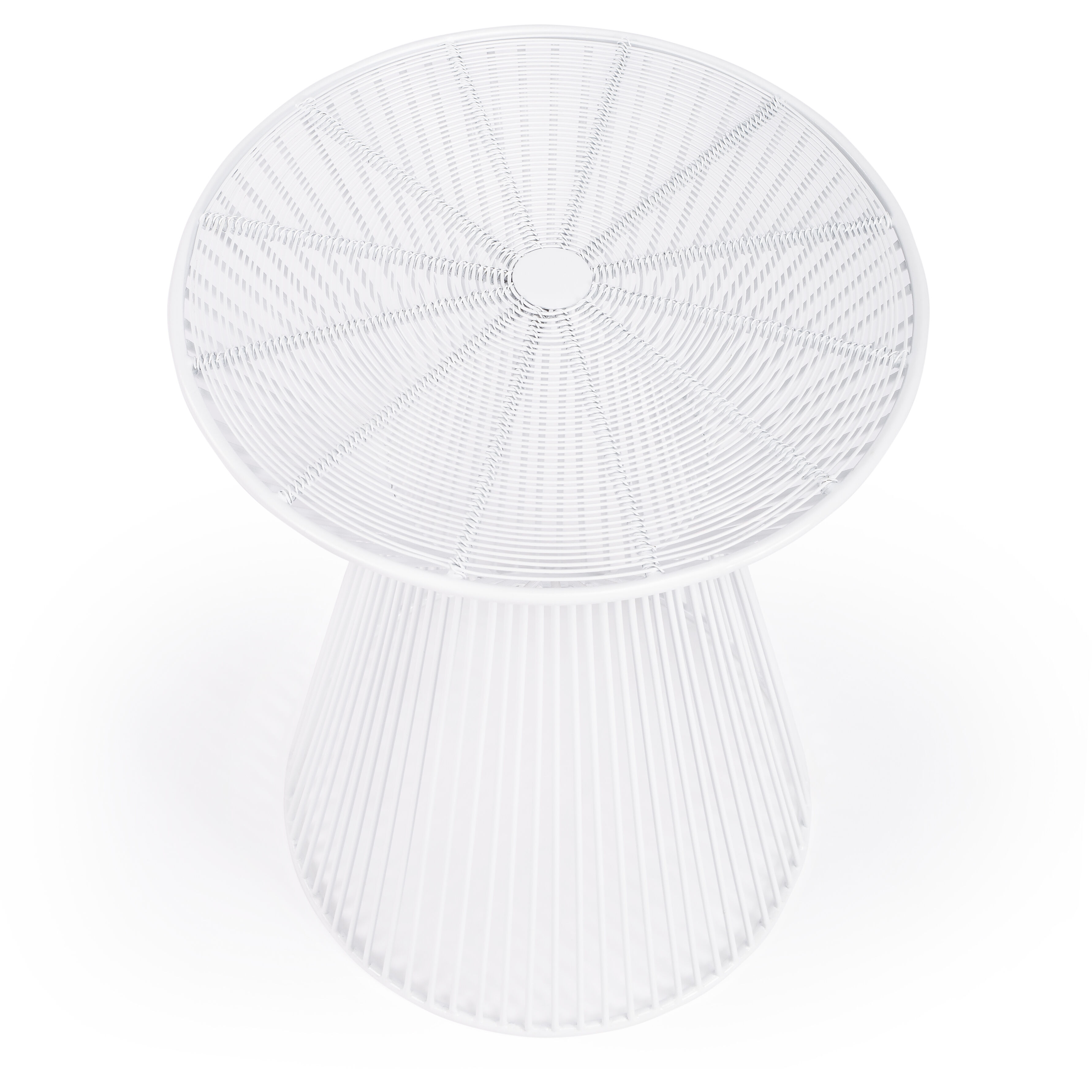 Greeley White Metal End or Side Table