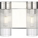 Empire 2 Light 10.5 inch Polished Nickel Sconce Wall Light in Clear Glass