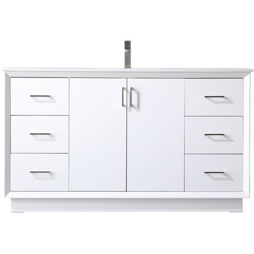 Hayes 60 X 22 X 35 inch White Vanity Sink Set