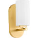 Belinder Wall Mount Wall Light in Aged Brass