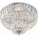 Waltham 4 Light 18 inch Polished Chrome Flush Ceiling Light in Clear Hand Cut