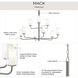 Mack 9 Light 34 inch Brushed Nickel Chandelier Ceiling Light