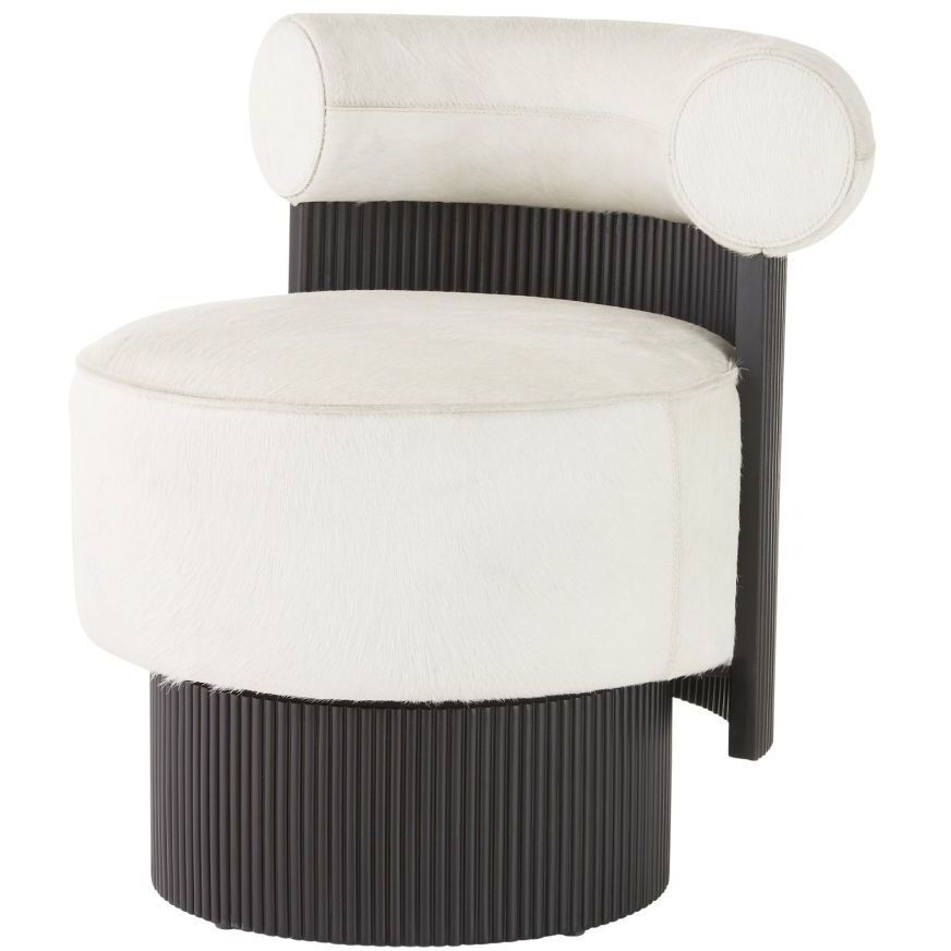 Erhart White Hair on Hide Chair