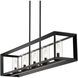 Smyth 5 Light 41 inch Matte Black Linear Pendant Ceiling Light in Clear Glass 
