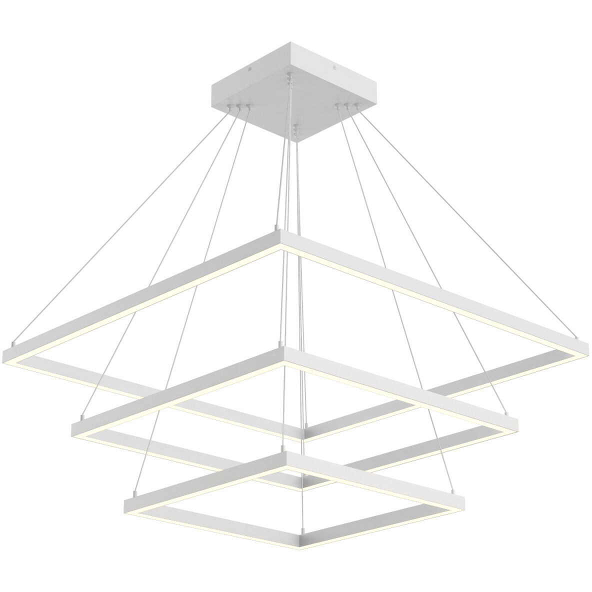 Piazza LED 31.5 inch White Chandelier Ceiling Light