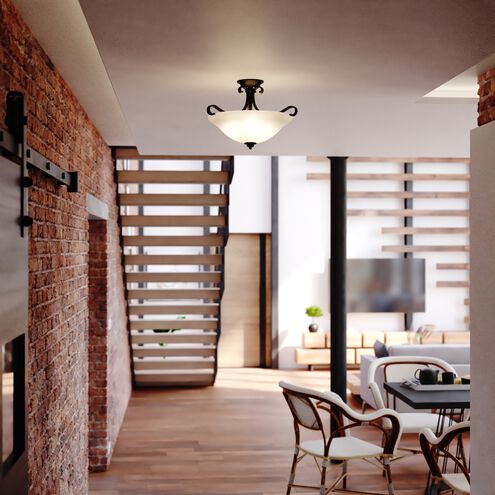 Monrovia LED 17 inch Oil Rubbed Bronze Semi-Flush Mount Ceiling Light