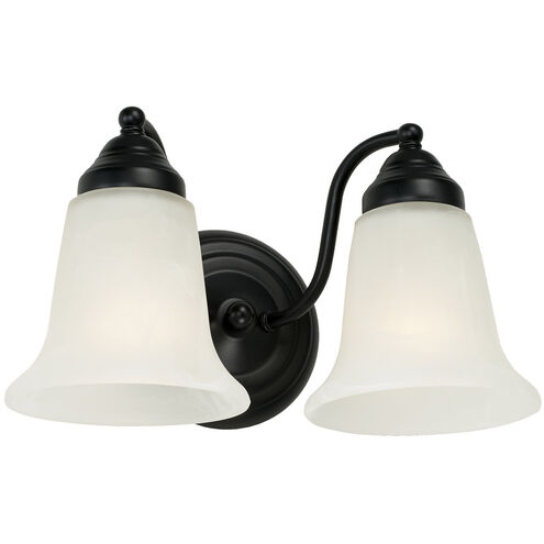 Brady 2 Light 12 inch Matte Black Vanity Light Wall Light