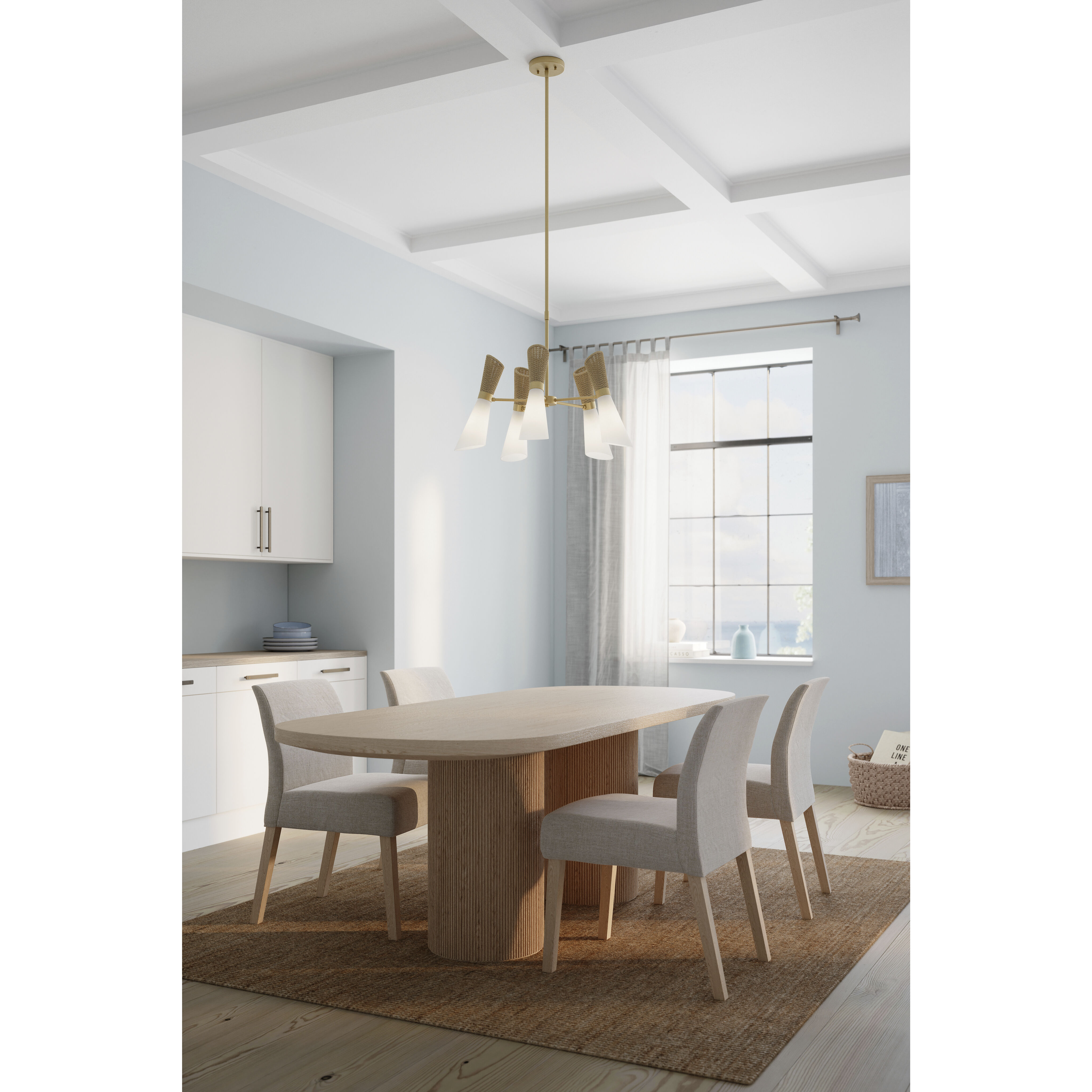 Vantrel 5 Light 26.25 inch Legacy Brass Chandelier Ceiling Light