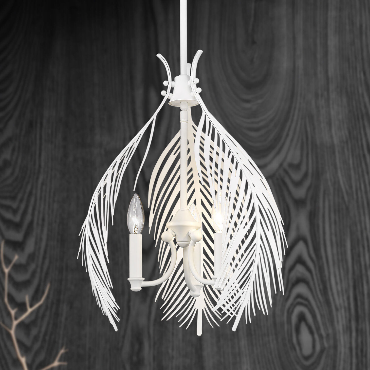 Cay 3 Light 14.38 inch Matte White Pendant Ceiling Light