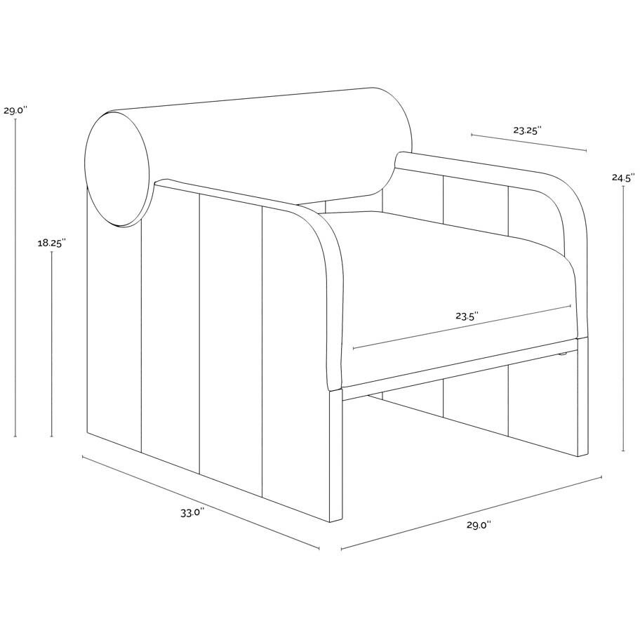 Coburn Rustic Oak / Eclipse White Lounge Chair