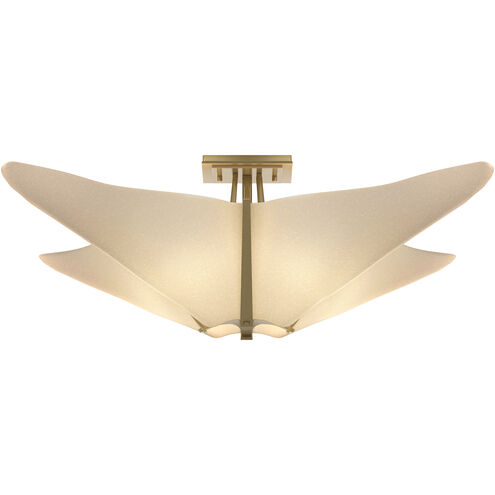 Kirigami 4 Light 22.5 inch Modern Brass Semi-Flush Ceiling Light