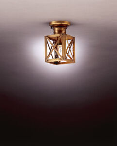 Suffolk 1 Light 5 inch Antique Copper Flush Mount Ceiling Light in Clear Glass