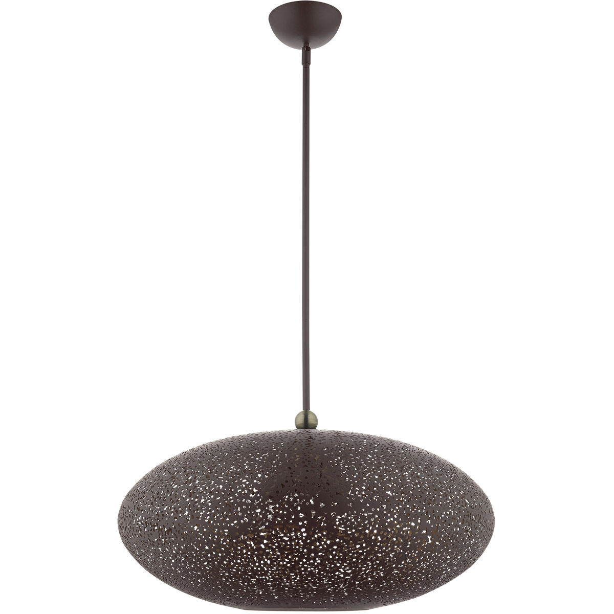 Charlton 3 Light 24 inch Bronze with Antique Brass Accents Pendant Ceiling Light