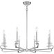 Torino 8 Light 34 inch Polished Nickel Chandelier Ceiling Light, Essentials
