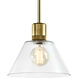 Zigrina 1 Light 11.75 inch Aged Brass Pendant Ceiling Light