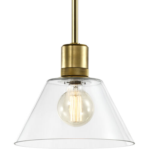 Zigrina 1 Light 11.75 inch Aged Brass Pendant Ceiling Light