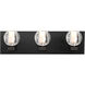 Boca 3 LED 22 inch Black Vanity Light Wall Light