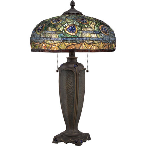 Lynch 26 inch 75.00 watt Authentic Bronze Table Lamp Portable Light, Naturals