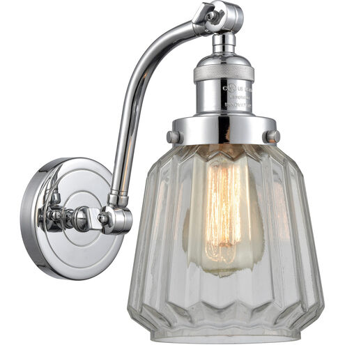 Franklin Restoration Chatham 1 Light 6 inch Polished Chrome Sconce Wall Light in Clear Glass, Franklin Restoration