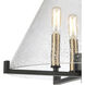 The Holding 4 Light 17 inch Matte Black and Satin Brass Pendant Ceiling Light