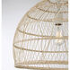 Bohemian 1 Light 20 inch Natural Rattan Pendant Ceiling Light