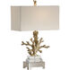 Waterfront 26 inch 100 watt Champagne Table Lamp Portable Light