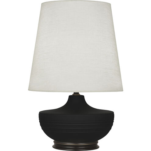 Michael Berman Nolan 27.5 inch 150.00 watt Matte Dark Coal Table Lamp Portable Light in Deep Patina Bronze