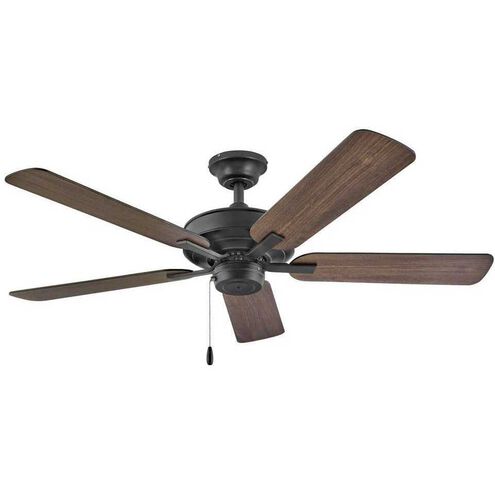 Metro 52 inch Matte Black with Matte Black, Walnut Blades Fan